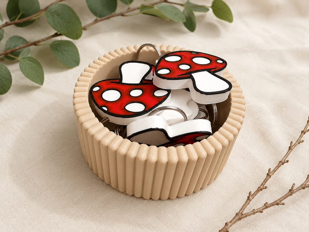 Mushroom Pop Top Keychain