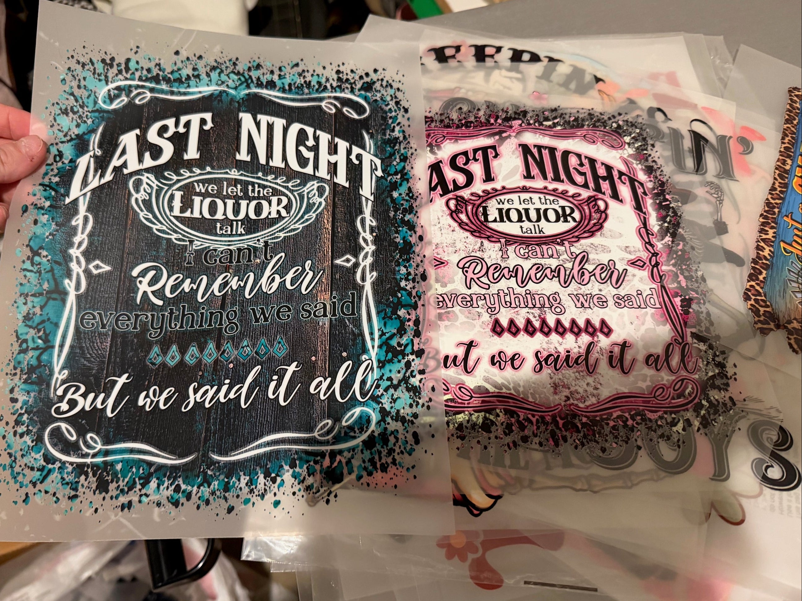 DTF logo transfer "Last Night"