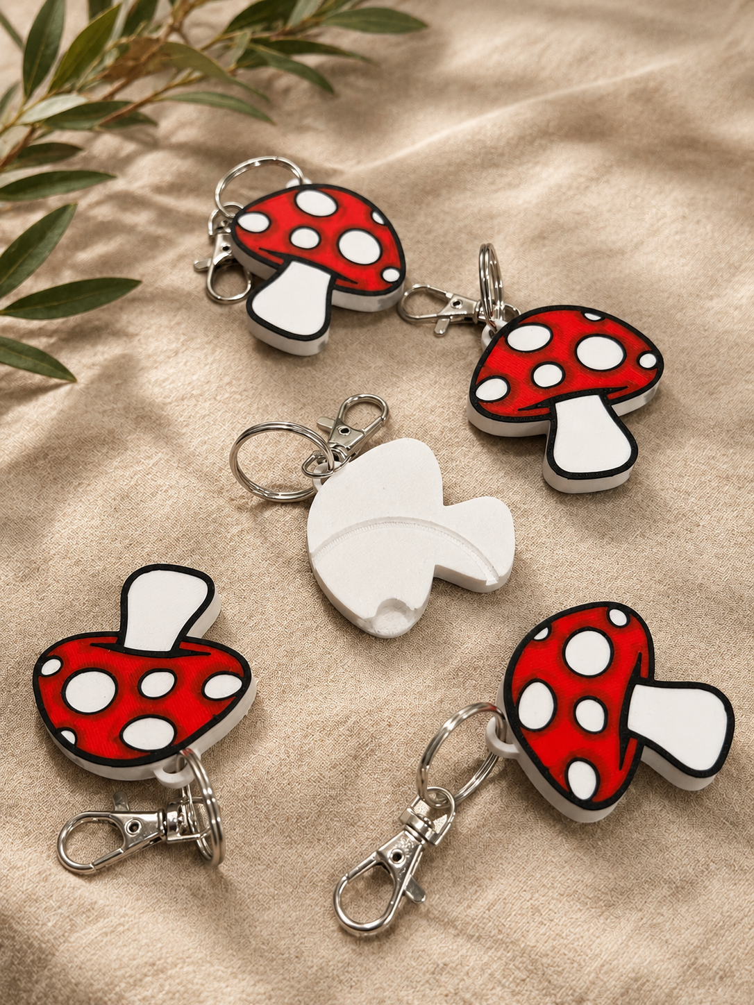 Mushroom Pop Top Keychain